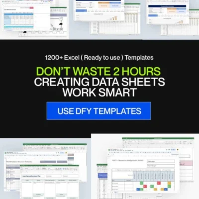 1200+ Ready-To-Use Excel Sheet Templates (Instant lifetime access within 30 seconds) with Reselling rights. - Image 3